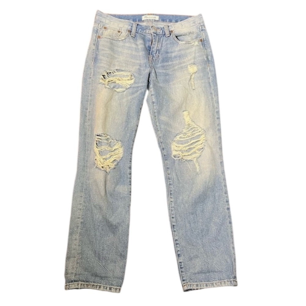 MADEWELL Denim Boy Jean Mid Rise Distressed Jeans Size 26